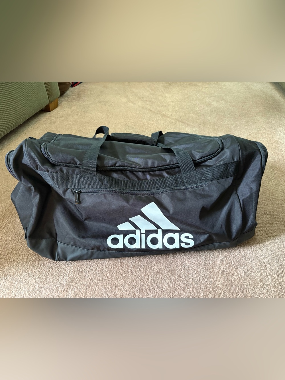 adidas Black Travel Duffel Bag